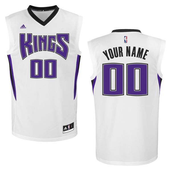 Men Sacramento Kings Adidas White Custom Replica Home NBA Jersey->customized nba jersey->Custom Jersey